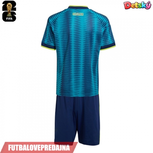 Lacne Dětský Futbalové dres Kolumbia MS 2026 Krátky Rukáv - Preč (+ trenírky)